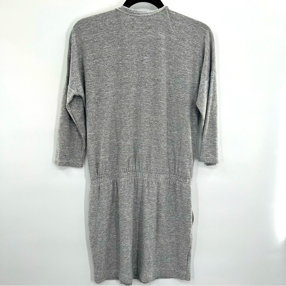Lou & Grey Marlknit Blouson Mini Dress Sweater Heathered Gray Jersey S - Picture 7 of 9